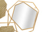 Oglinda decorativa din metal, Stone Auriu, l91xH52 cm (2)