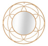 Oglinda decorativa din metal si ratan, Valencia Maro, Ø60 cm