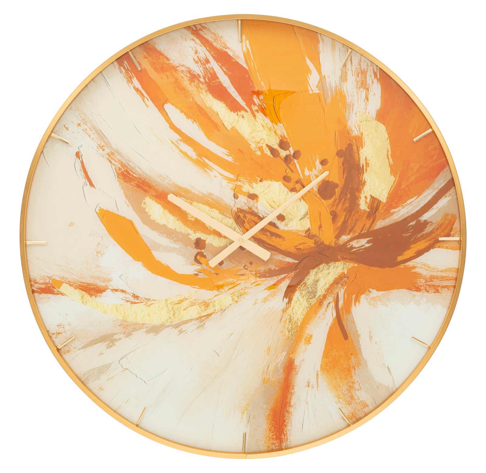 Ceas de perete din sticla, Toply Multicolor, Ø80 cm