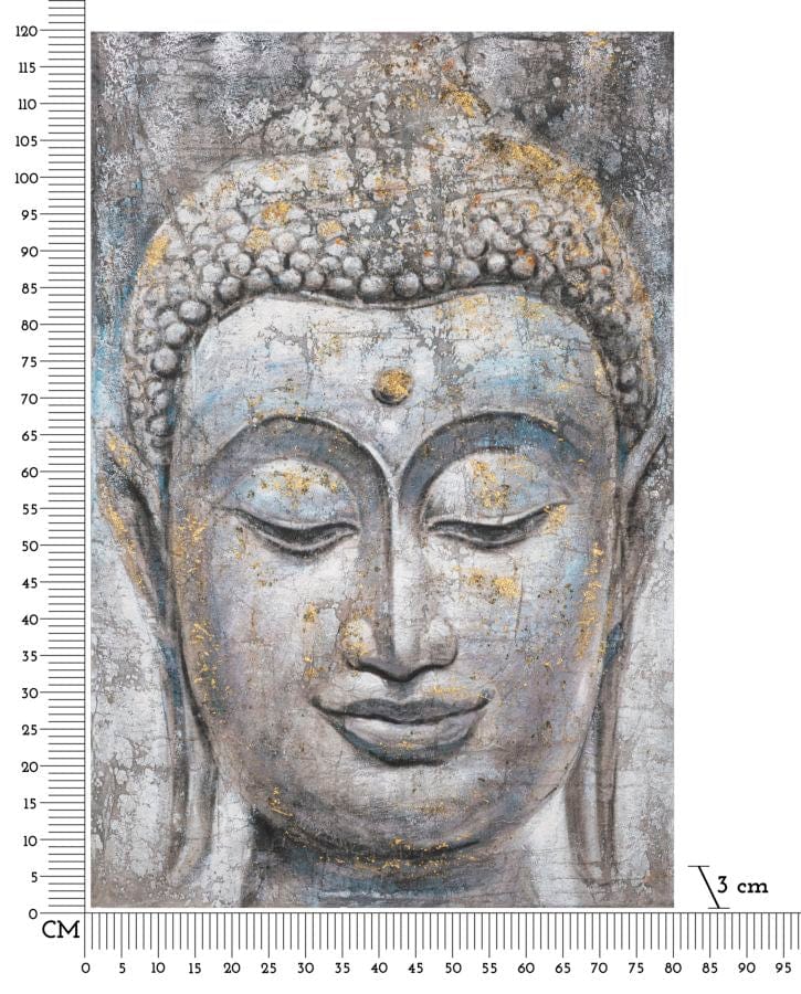 Tablou Canvas Face Buddha Light -A- Multicolor, 80 x 120 cm (5)