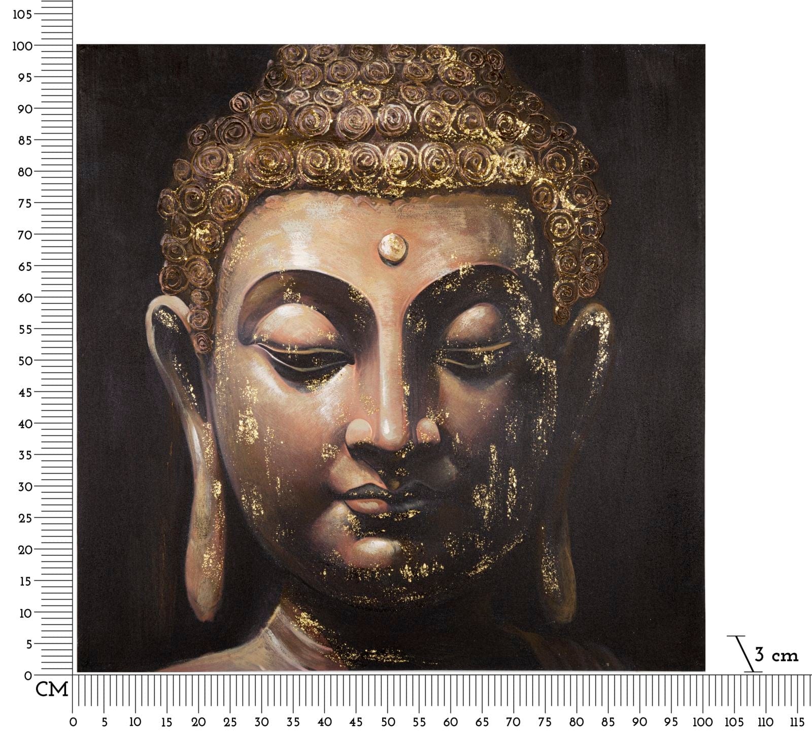 Tablou Canvas Buddha -B- Multicolor, 100 x 100 cm (5)