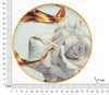 Ceas de perete din sticla, Rose Multicolor, Ø80 cm (5)