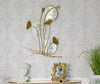 Decoratiune metalica de perete, cu oglinda, Triple Flow Auriu, l65xA8xH88 cm (4)