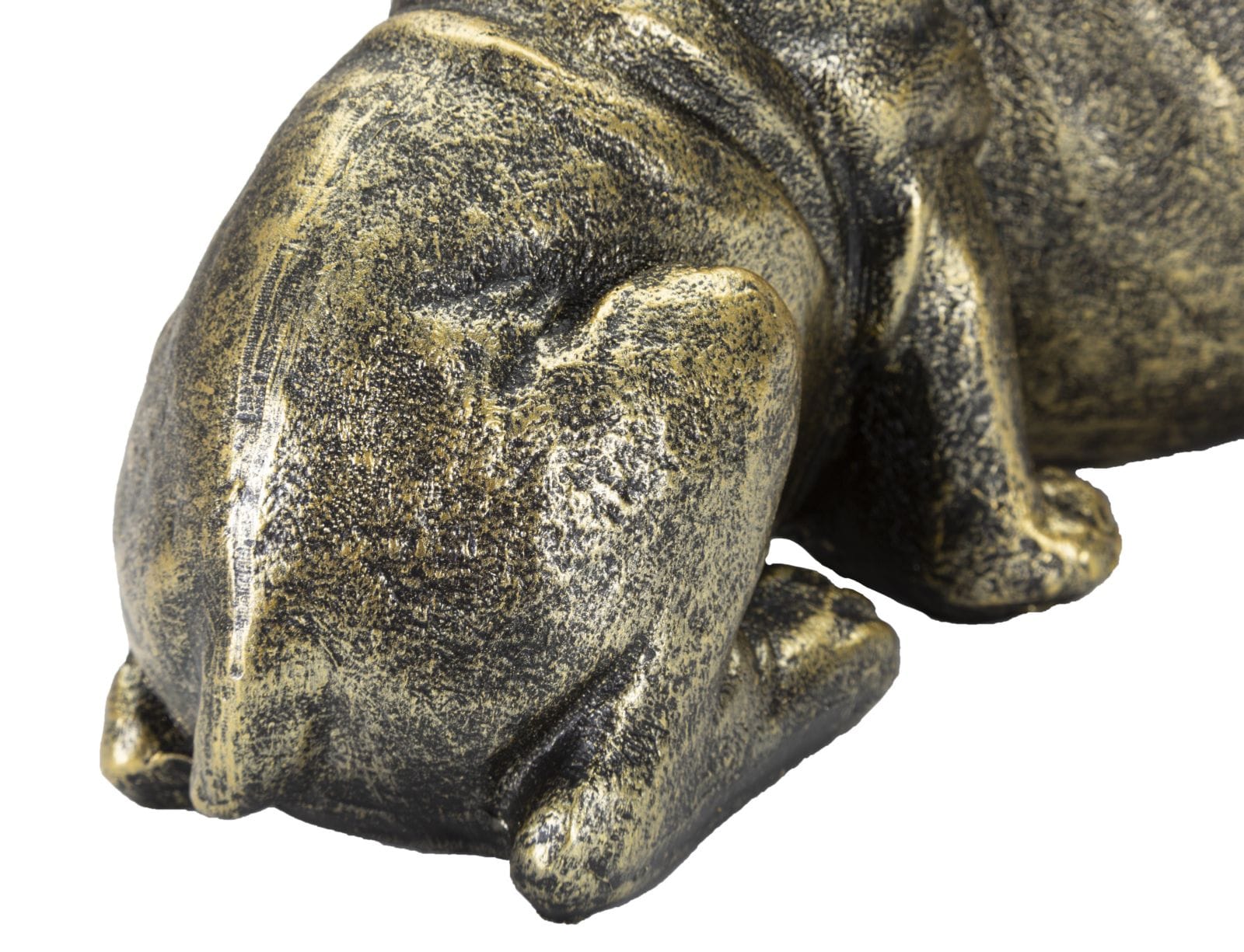 Decoratiune din polirasina, Hipopotamus Auriu Antichizat, L30xl16xH22 cm (6)