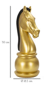 Decoratiune din polirasina, Horse Glam Tall Auriu / Negru, Ø18,5xH50 cm (8)