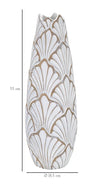 Vaza decorativa din polirasina, Panama Alb Antichizat, Ø18,5xH55 cm (5)