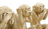 Set 3 decoratiuni din polirasina, Monkey Auriu, L13xl14xH19,5 cm (1)