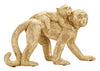 Decoratiune din polirasina, Monkey Mom Auriu, L29,5xl11,5xH18,5 cm