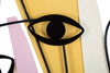 Decoratiune de perete din metal, Eyes -A- Multicolor, l120xA2xH72 cm (1)