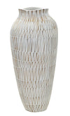 Vaza decorativa din polirasina, Stiky Auriu / Alb, Ø23xH50 cm