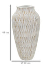 Vaza decorativa din polirasina, Stiky Auriu / Alb, Ø22xH44 cm (5)