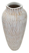 Vaza decorativa din polirasina, Stiky Auriu / Alb, Ø23xH50 cm (1)