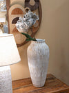 Vaza decorativa din polirasina, Stiky Auriu / Alb, Ø23xH50 cm (4)