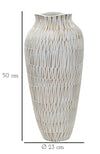 Vaza decorativa din polirasina, Stiky Auriu / Alb, Ø23xH50 cm (5)