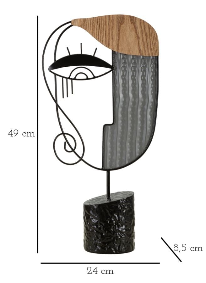 Decoratiune din metal, Picassy Multicolor, L24xl8,5xH49 cm (5)