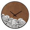 Ceas de perete Wood Negru / Maro, Ø60 cm