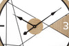 Ceas de perete Geometric Design Negru / Maro, Ø60 cm (1)