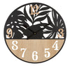 Ceas de perete Palm Negru / Maro, Ø60 cm