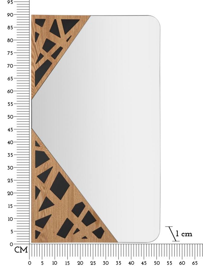 Oglinda decorativa din MDF, Angle Multicolor, l50xH90 cm (5)