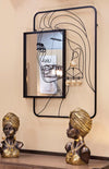 Oglinda decorativa din metal, Eleonor Negru, l64,8xH85 cm (4)