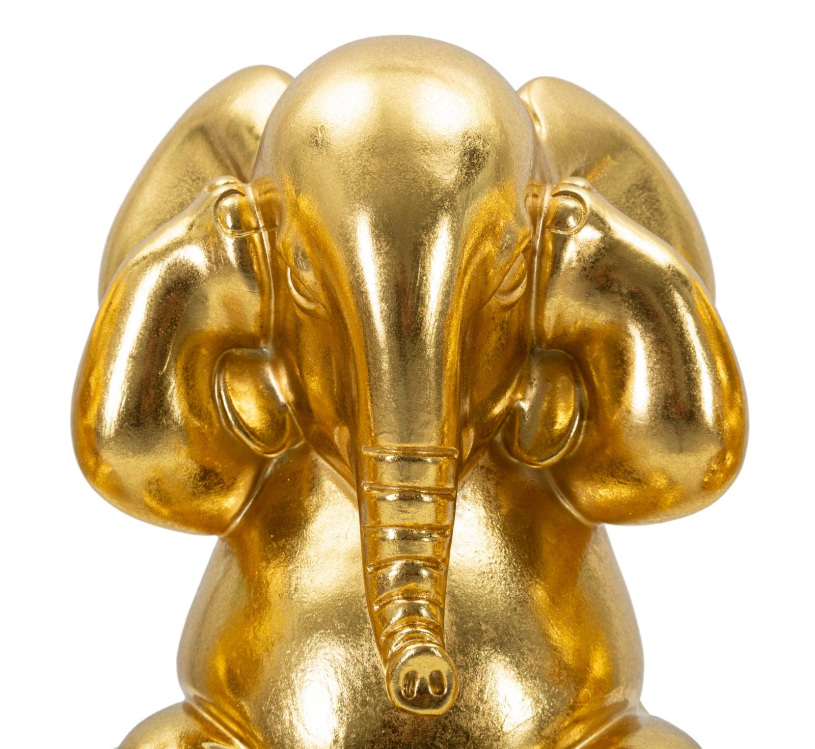 Set 3 decoratiuni din polirasina, Elephant Auriu, Ø15,5xH20,5 cm (3)