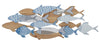 Decoratiune de perete din metal, Fish Sea Multicolor, l91xA3xH33,5 cm