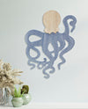 Decoratiune de perete din metal, Octopus Multicolor, l41xA1,5xH57 cm (4)