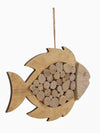 Decoratiune de perete din lemn, Fish Nature Natural, l42,5xA2xH28,5 cm (1)