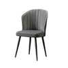 Set 2 scaune tapitate cu stofa si picioare din MDF, Rubi Gri / Negru, l52xA42xH85 cm (3)