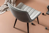 Set 2 scaune tapitate cu stofa si picioare metalice, Venus Gri / Negru, l51xA45xH90 cm (4)