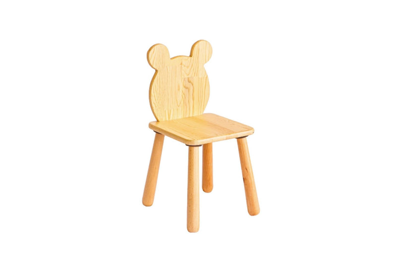 Scaun din lemn, pentru copii, Bear Stejar, l28xA28xH32 cm