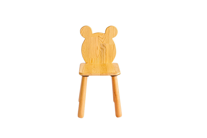 Scaun din lemn, pentru copii, Bear Stejar, l28xA28xH32 cm (1)