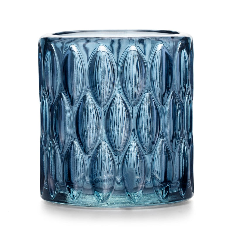 Suport lumanare din sticla, Vigo Bleumarin, Ø9xH9,5 cm