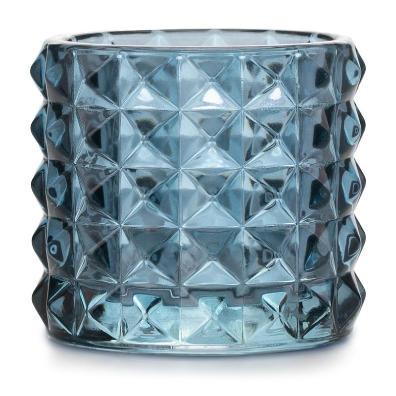 Suport lumanare din sticla, Malaga S Bleumarin, Ø7xH6,5 cm