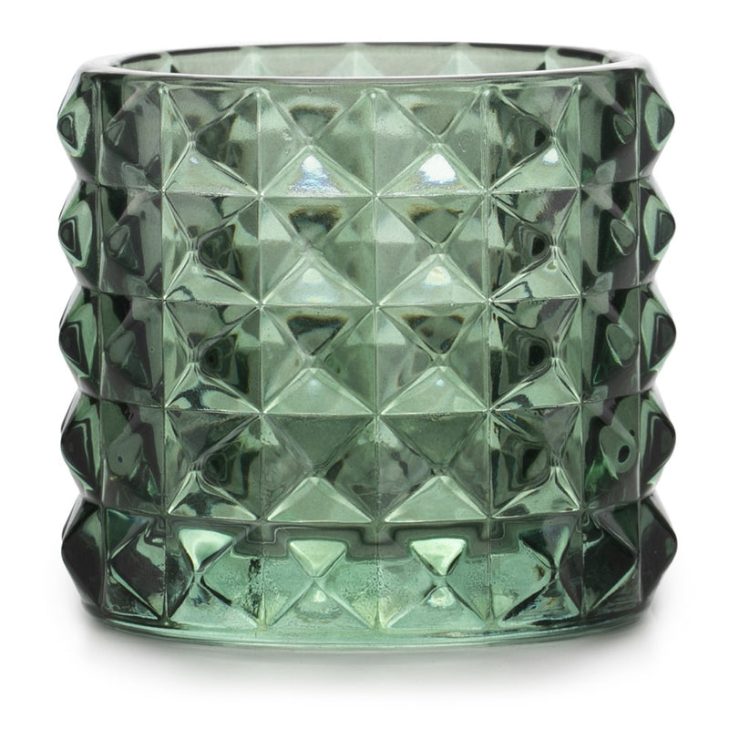 Suport lumanare din sticla, Malaga L Verde Inchis, Ø9,5xH8,8 cm