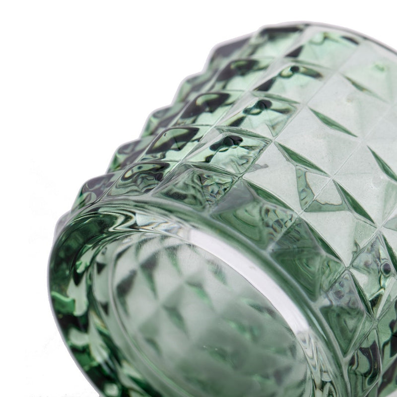 Suport lumanare din sticla, Malaga L Verde Inchis, Ø9,5xH8,8 cm (1)