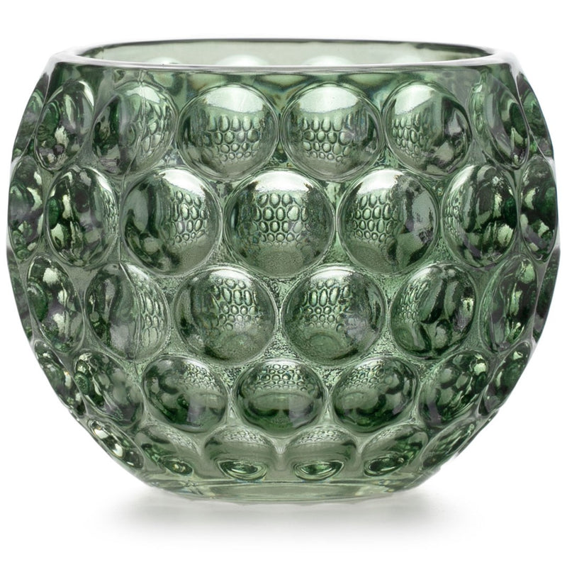 Suport lumanare din sticla, Gijon Verde Inchis, Ø11xH9 cm