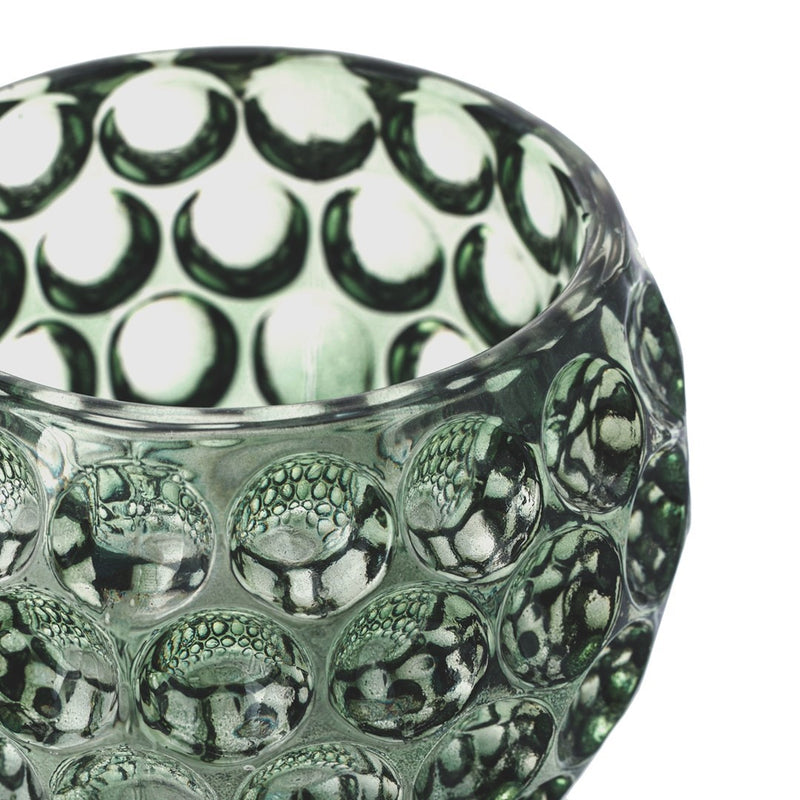 Suport lumanare din sticla, Gijon Verde Inchis, Ø11xH9 cm (1)