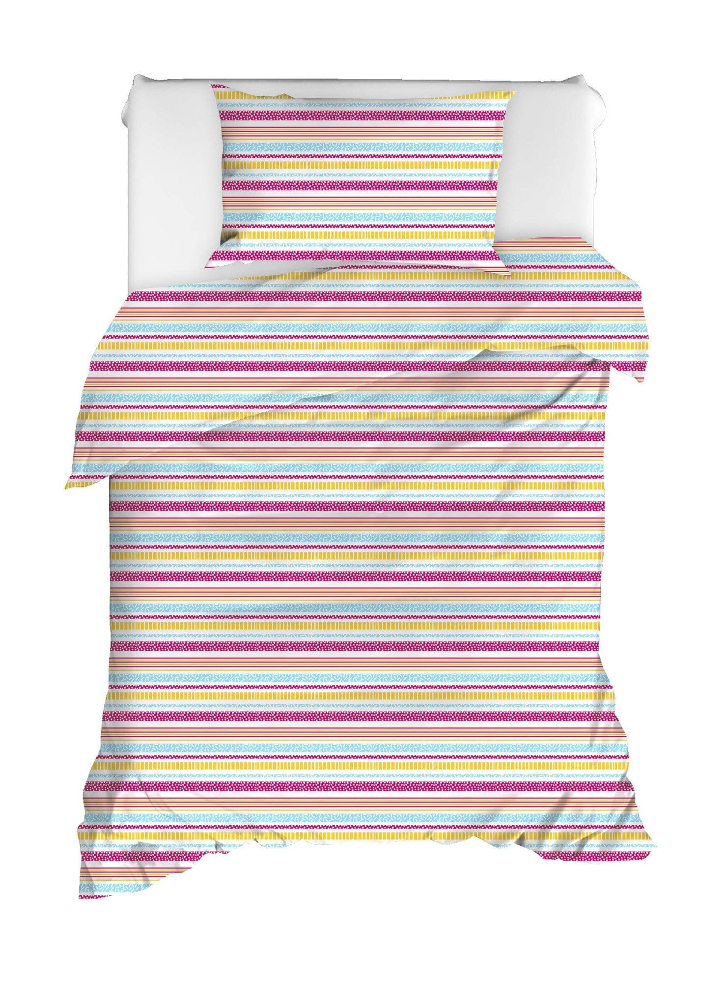 Lenjerie de pat din bumbac, İva Multicolor, 160 x 220 cm