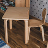Set masa si scaun din pal, pentru copii, Pearl Kids Natural, L60xl40xH53 cm