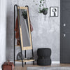 Oglinda decorativa de podea din pal, cu 2 rafturi si 3 carlige, Monet DEC0143 Stejar / Negru, l44xA35xH170 cm (2)