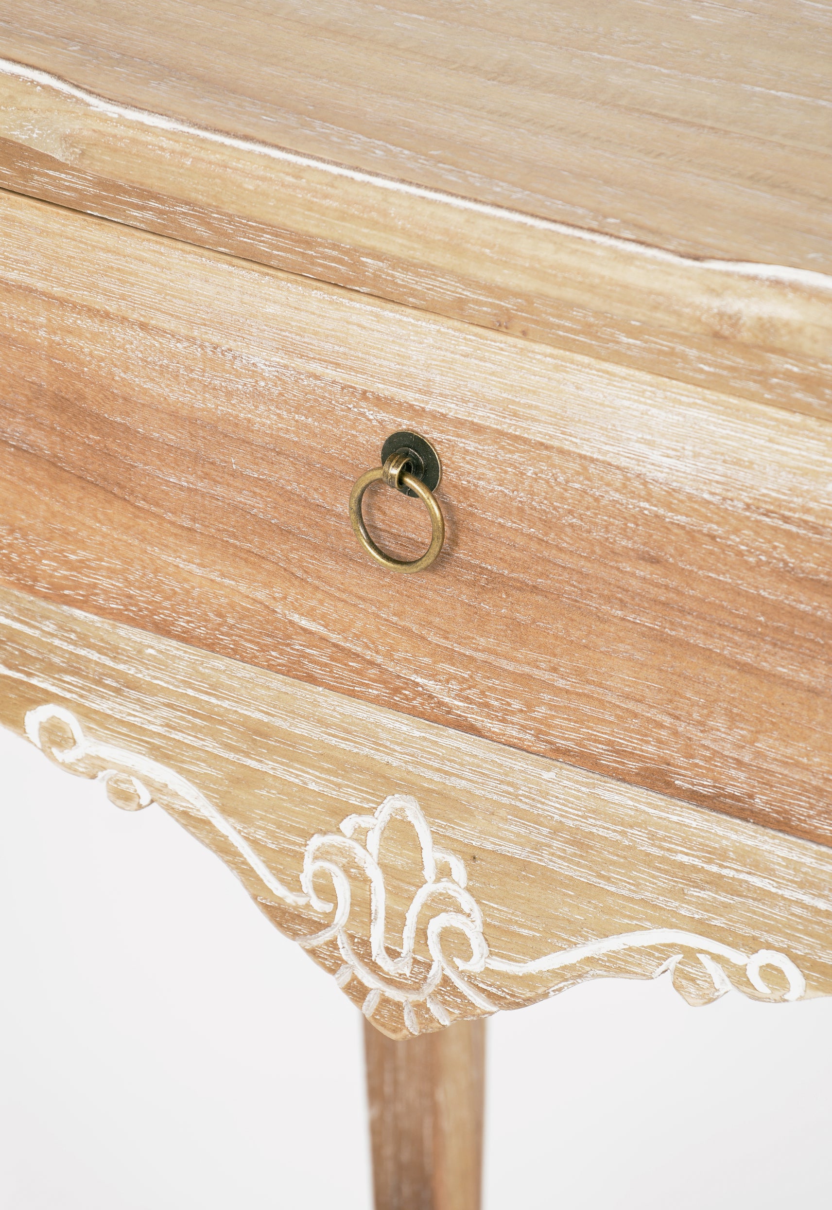 Noptiera din lemn de Paulownia si MDF, cu 1 sertar, Merano ME019 Maro Deschis, l47xA36xH70 cm (5)