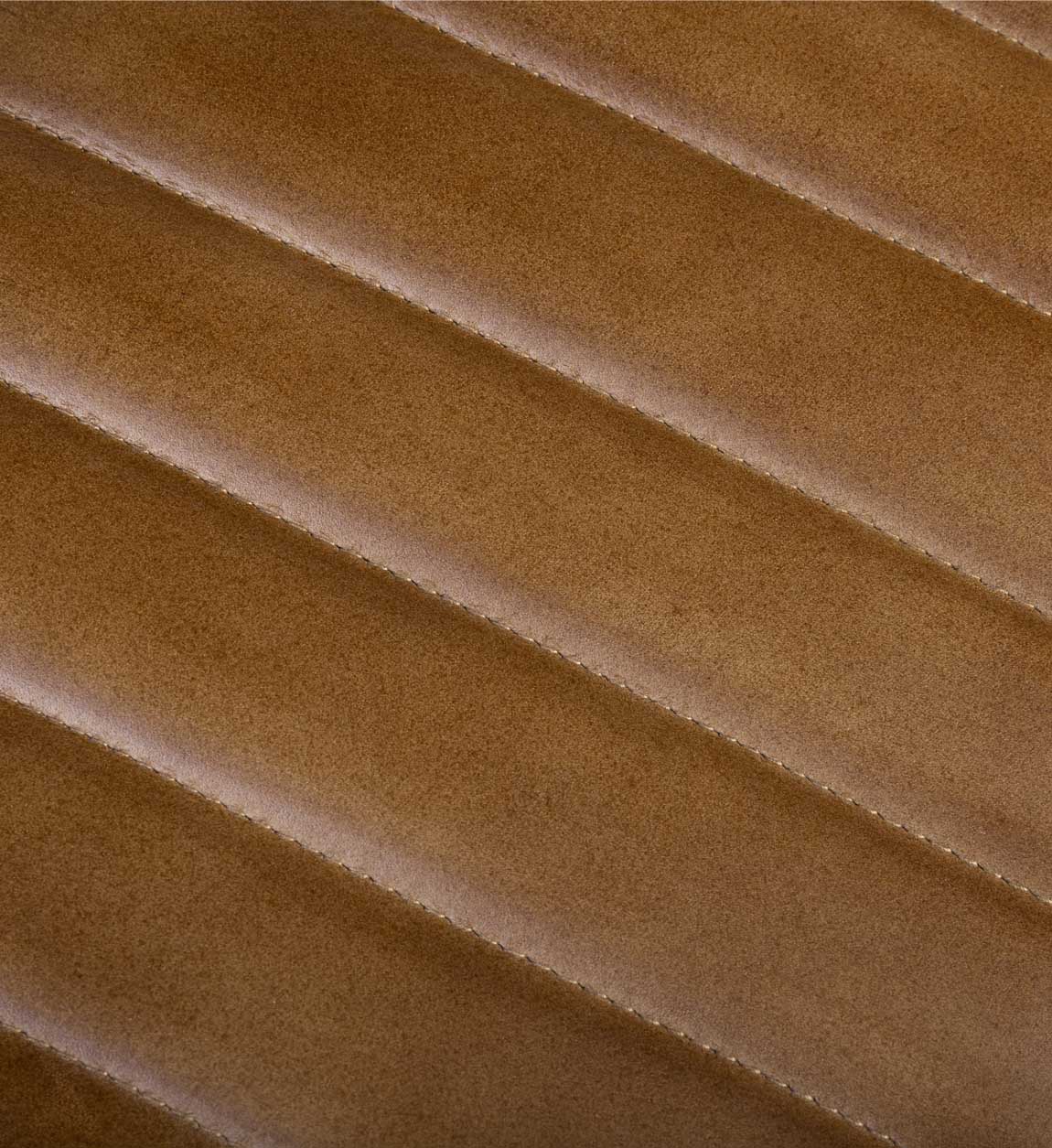 Scaun tapitat cu piele ecologica si picioare metalice, Boston Maro, l46xA50xH78 cm (3)