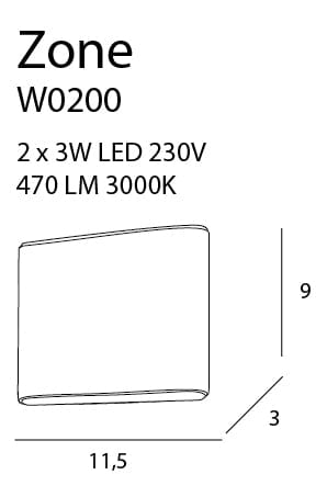Aplica Zone W0200 Alb (4)