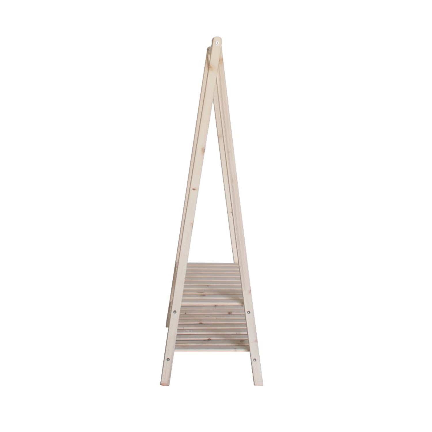 Suport din lemn pentru haine si incaltaminte, Manto Pine Pin, l65xA40xH150 cm (2)
