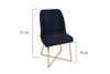 Set 2 scaune tapitate cu piele ecologica si picioare metalice, Madrid 908-V2 Bleumarin / Auriu, l50xA49xH90 cm (8)