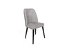Set 4 scaune tapitate cu stofa si picioare din lemn, Alfa 438-V4 Velvet Gri / Negru, l50xA49xH90 cm (1)