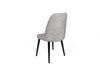 Set 4 scaune tapitate cu stofa si picioare din lemn, Alfa 438-V4 Velvet Gri / Negru, l50xA49xH90 cm (2)