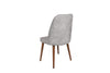 Set 4 scaune tapitate cu stofa si picioare din lemn, Alfa 468-V4 Velvet Gri / Nuc, l50xA49xH90 cm (2)