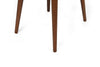 Set 4 scaune tapitate cu stofa si picioare din lemn, Alfa 468-V4 Velvet Gri / Nuc, l50xA49xH90 cm (3)